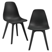 Set di 2 sedie da cucina/sala da pranzo in plastica 83 cm nero 03_0003631