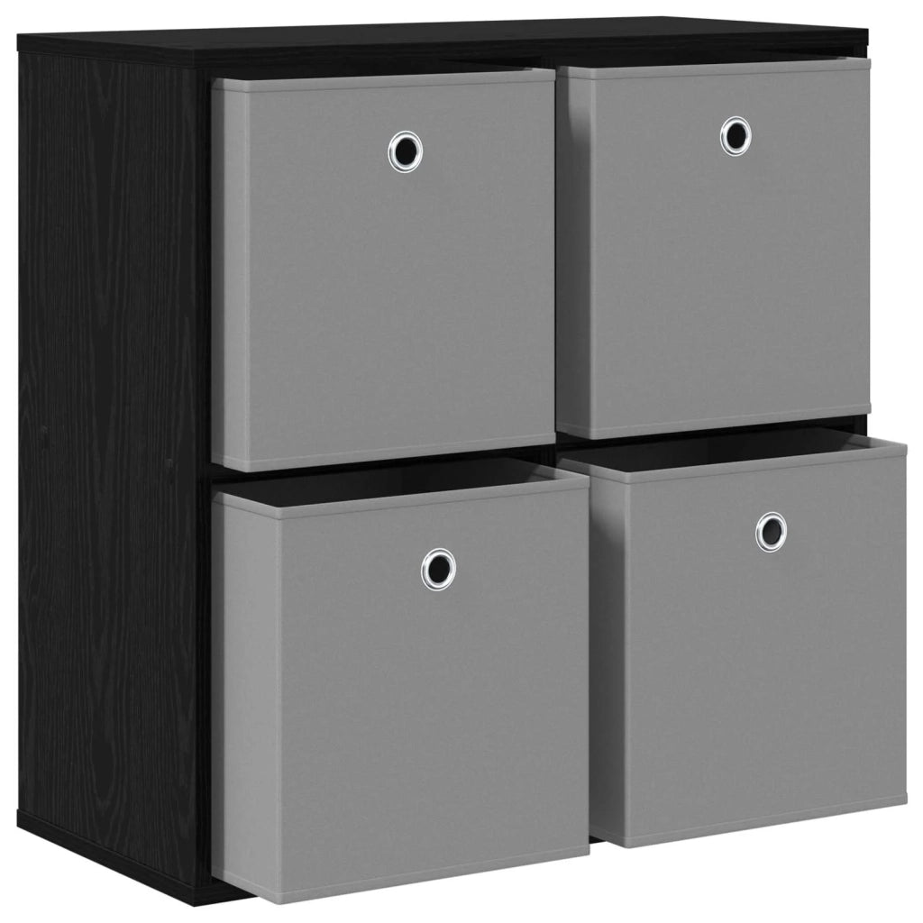 Credenza con cassetto Rovere Nero 68,5 x 32 x 67 cm