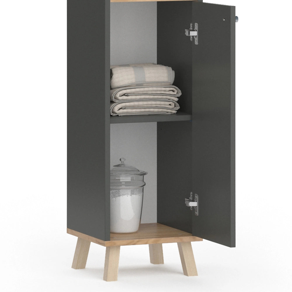 Vicco Set mobili bagno Antracite 5 parti, con ripiani
