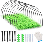 Bandiere per giardino per vasi elevati - 30 pezzi con clip, tubi, ganci e guanti - tunnel di crescita per giardini DIY