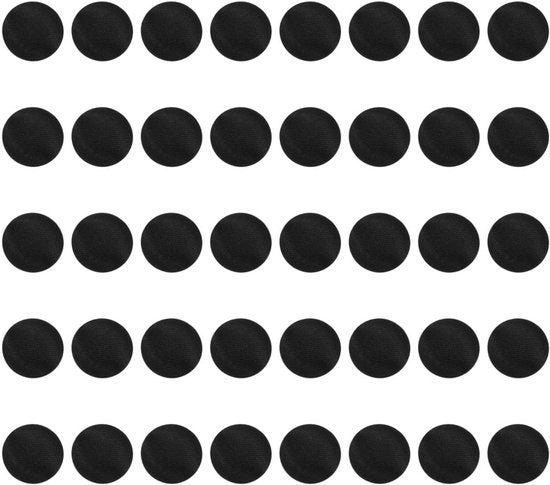 Set di 40 bottoni in tessuto satino nero per progetti di cucito - Bottoni per giacche, gonne, camicie e giacche - Accessori per il fai da te
