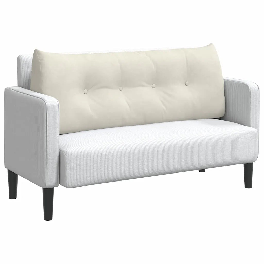 Cuscino per Schiena Crema 120 x 24 x 50 cm Velluto