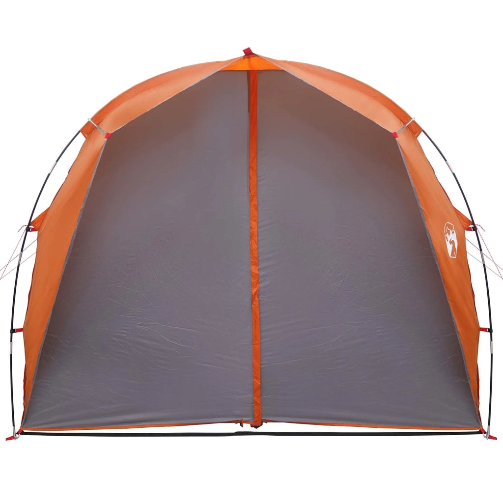 Tenda a tunnel-Tenda da campeggio Grigio e arancione 382 x 262 x 214 cm