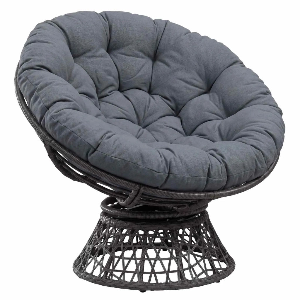 Cuscino per Sedia Papasan VIANEN 100% Poliestere Blu 953979
