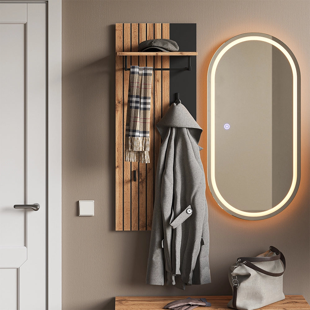 Vicco Appendiabiti da parete Quercia Wotan 43 x 110 cm