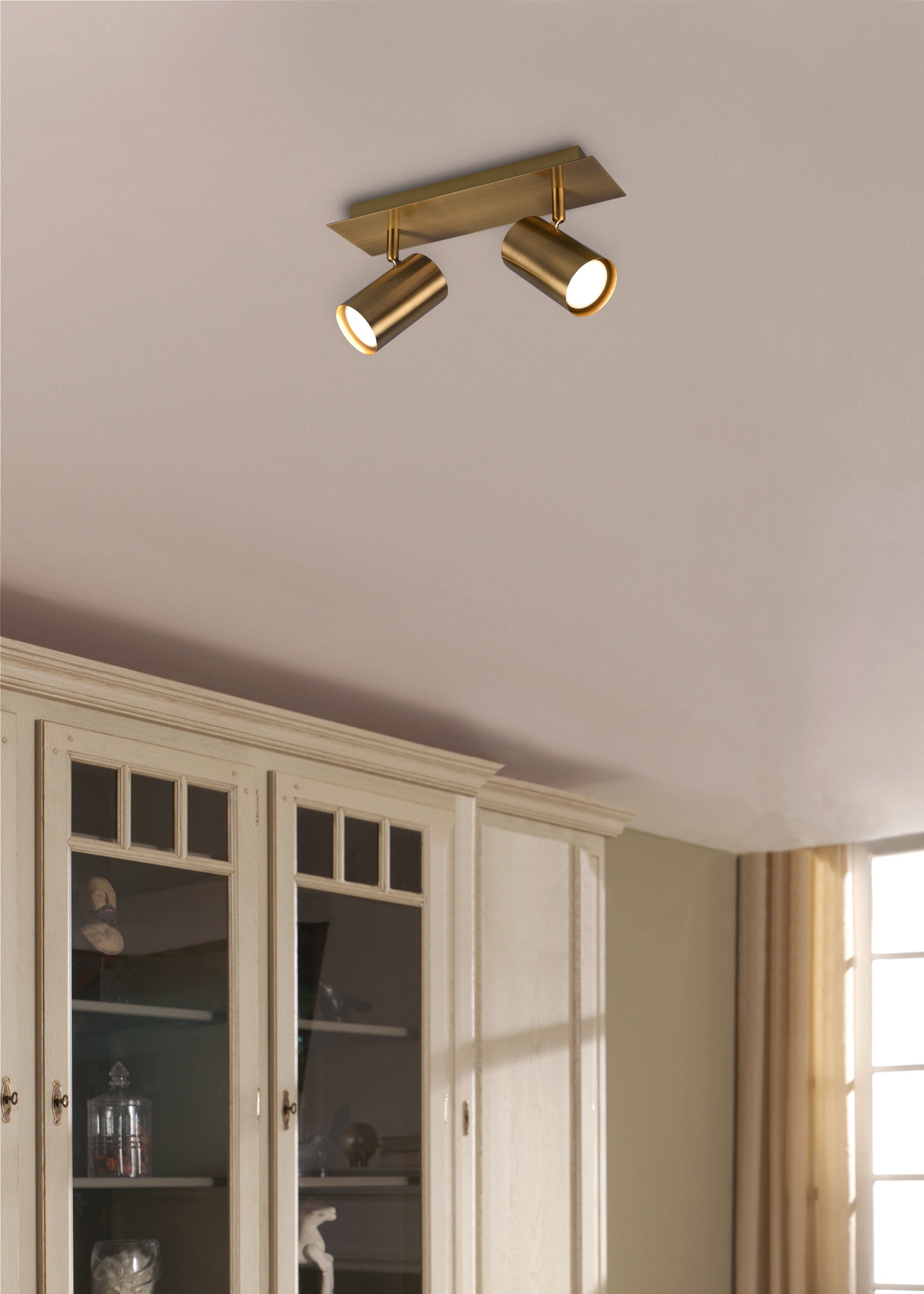 Spot da Interno a Led in Metallo Ottone Antico