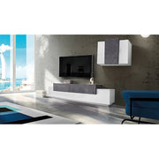 Set Soggiorno Coro 240 – Mobile + Pensile – Bianco e Report