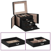 Portagioie a 4 Strati con Specchio Bloccabile 22,5x17,5x16,5 cm 4103561