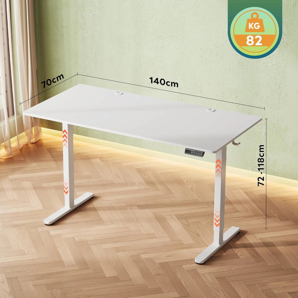 Scrivania regolabile in altezza 100x60 cm ¨C zephmum ¨C bianco
