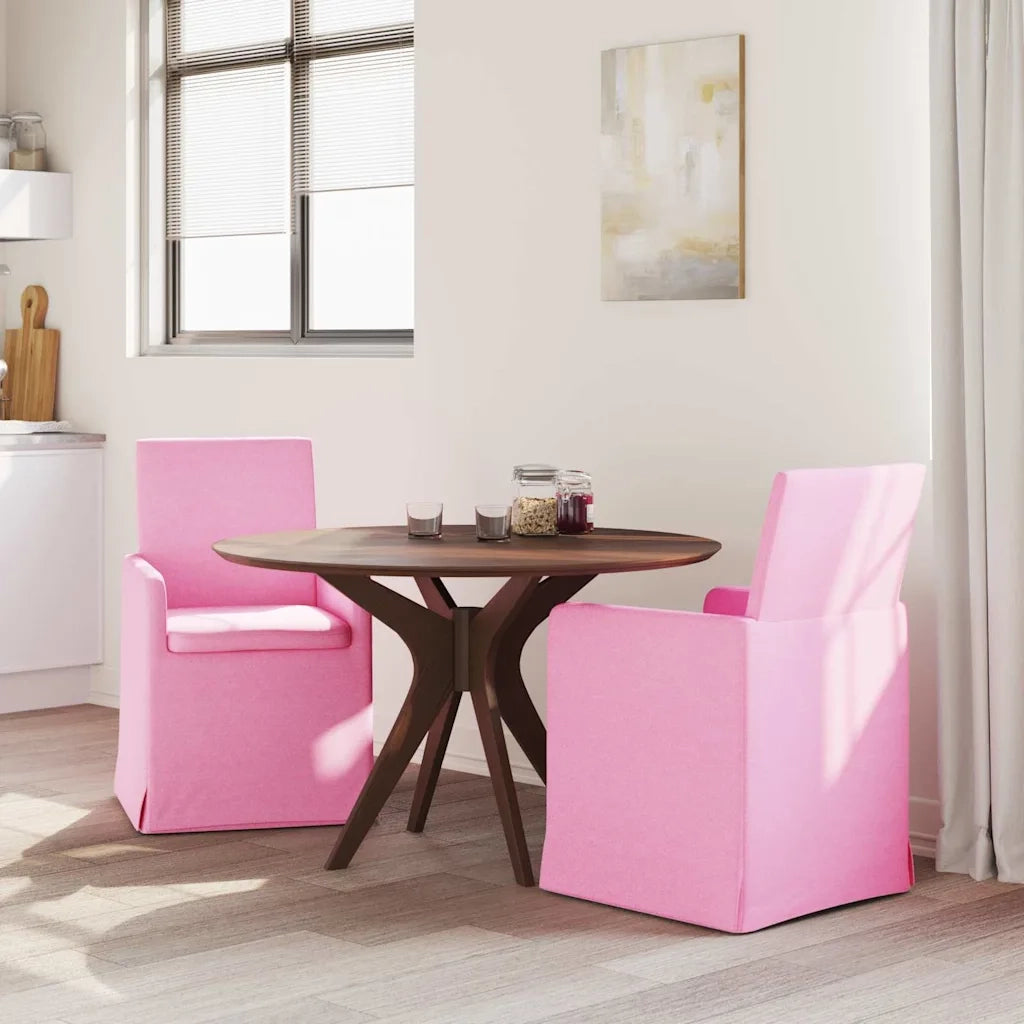 Sedie da pranzo 2 pcs Rosa 57 x 67 x 95 cm Tessuto 42017912