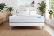 Pacchetto letto completo - Materasso 180x200cm + Box spring con doghe (kit) + 2 cuscini + Piumino - Biocare