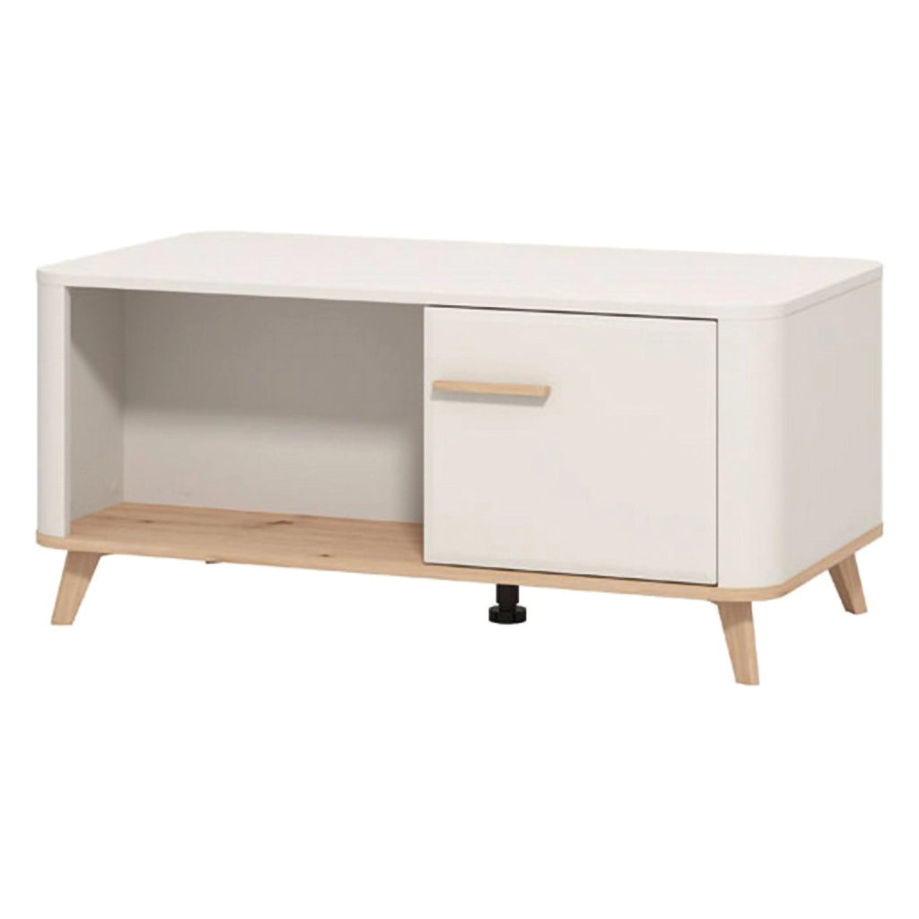Patu, Tavolino da Salotto con Piedini, 101x54.5x46h cm Beige