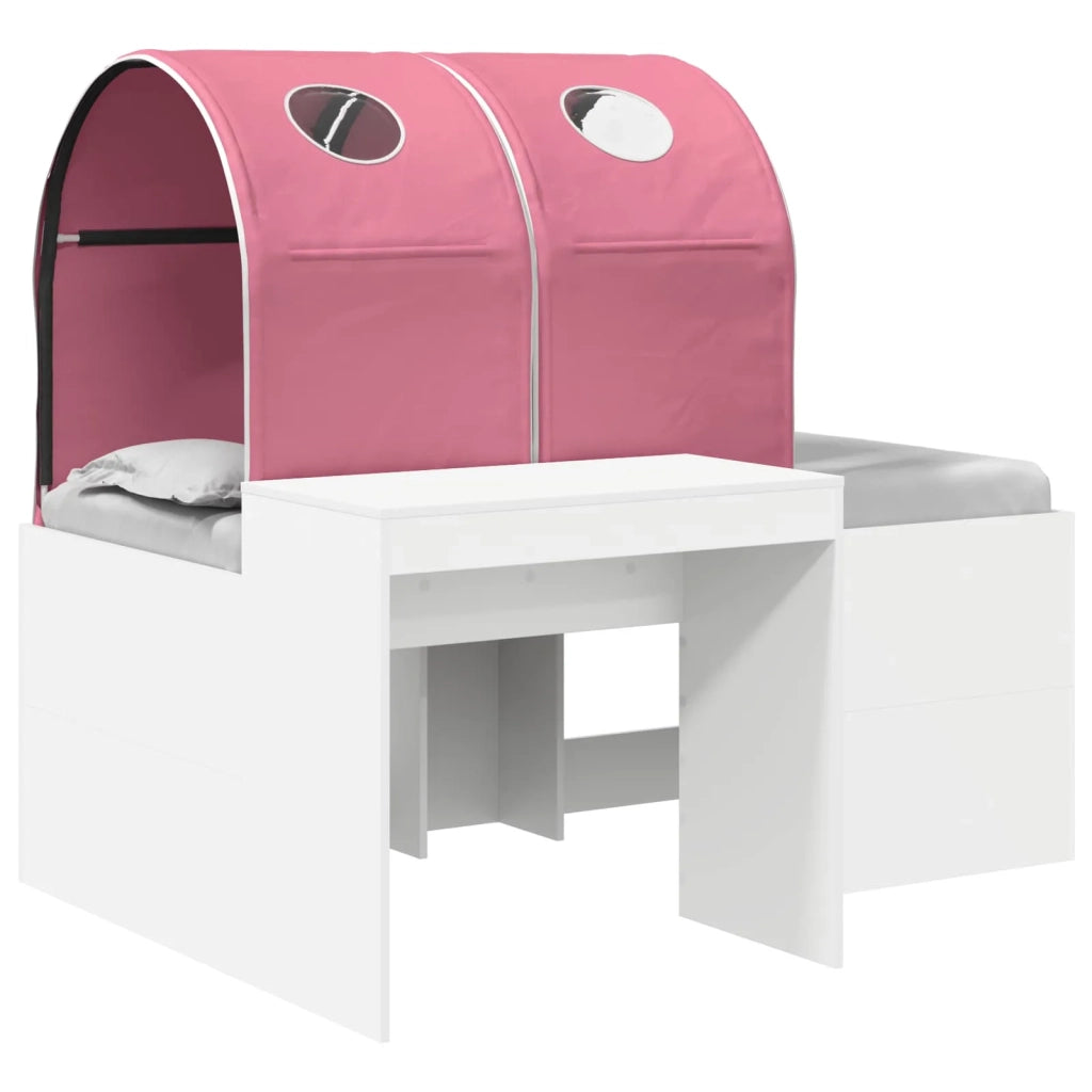 Letto con Tunnel 4 pcs Rovere Artigianale e Rosa