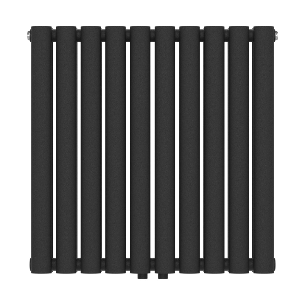 Termosifone Nore ad Acqua Calda Pannello Doppio con Elementi Tubolari 60 x 60 cm Nero [neu.haus]