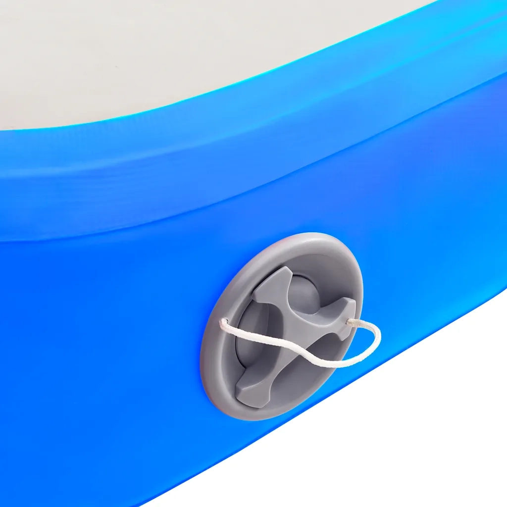 Tappetino Ginnastica Gonfiabile con Pompa 60x100x20 cm PVC Blu CFW7398813