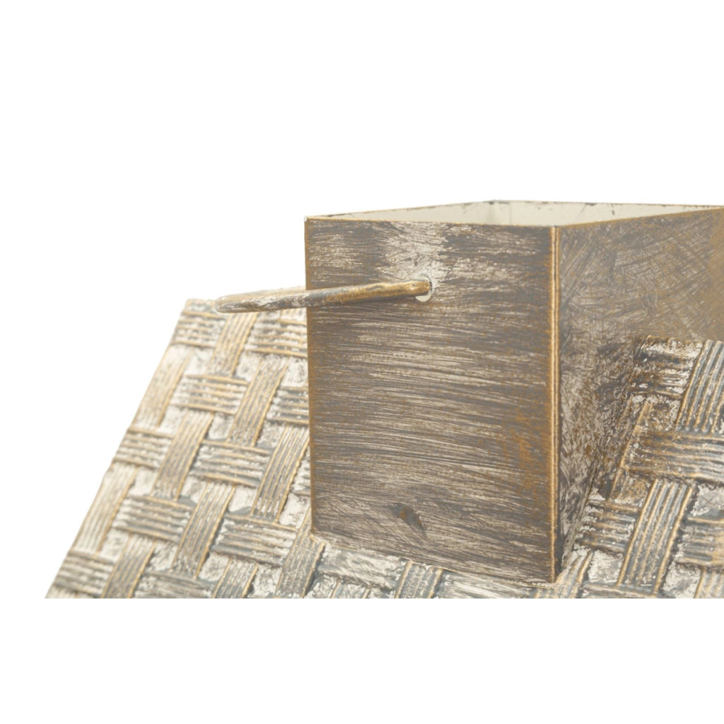 Set di due lanterne Home in legno e metallo con tetto spiovente