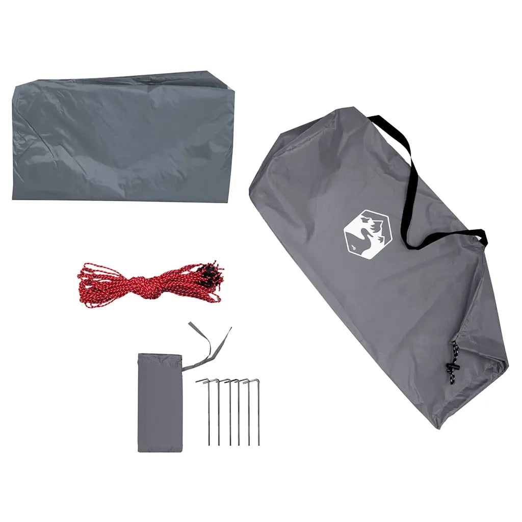 Telone da campeggio | Tenda da campo Grigio/Arancione 420x440 cm Impermeabile