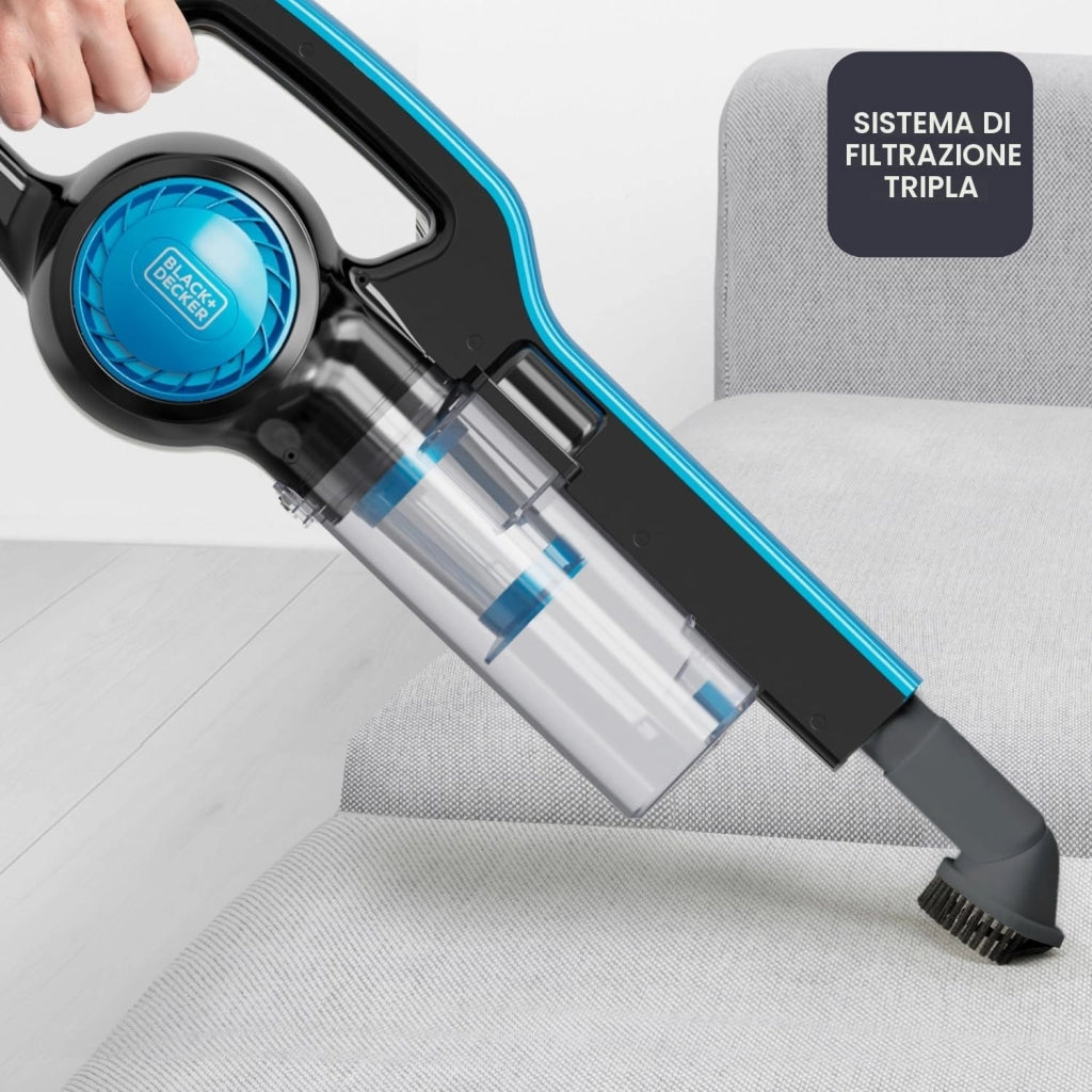 Scopa Aspirapolvere Ciclonica BXVMS602E 600 W Filtro Hepa Black+Decker