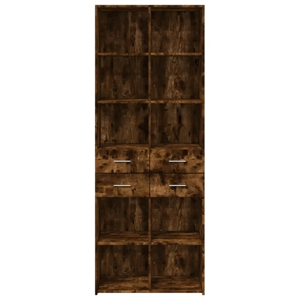 Credenza Rovere Fumo 70x42,5x185 cm in Legno Multistrato 3281466