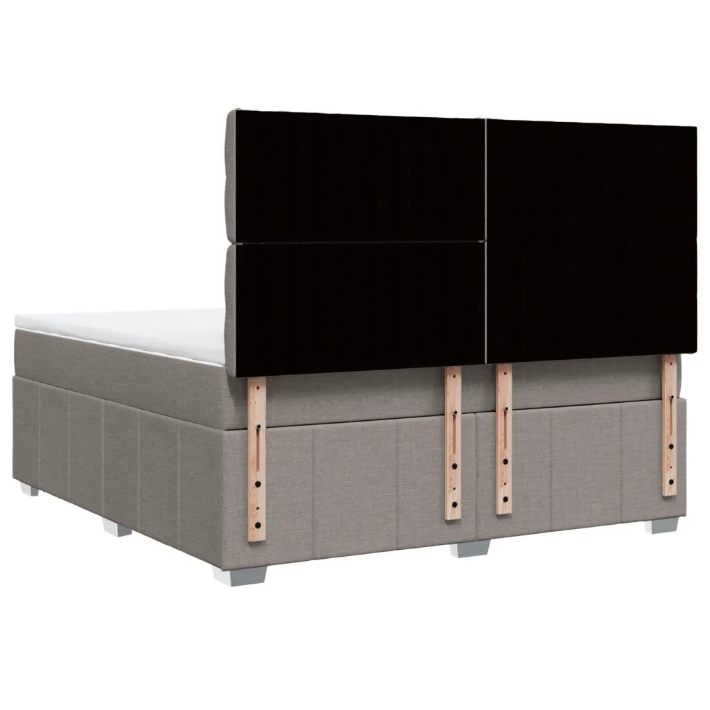 Giroletto a Molle con Materasso Tortora 180x200 cm in Tessuto