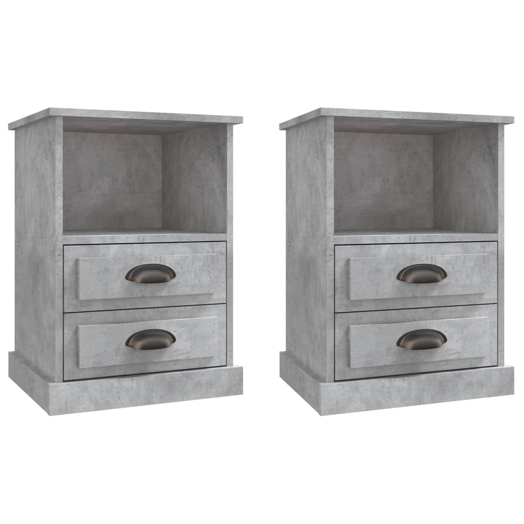 Comodini 2 pz Grigio Cemento 43x36x60 cmcod mxl 102859