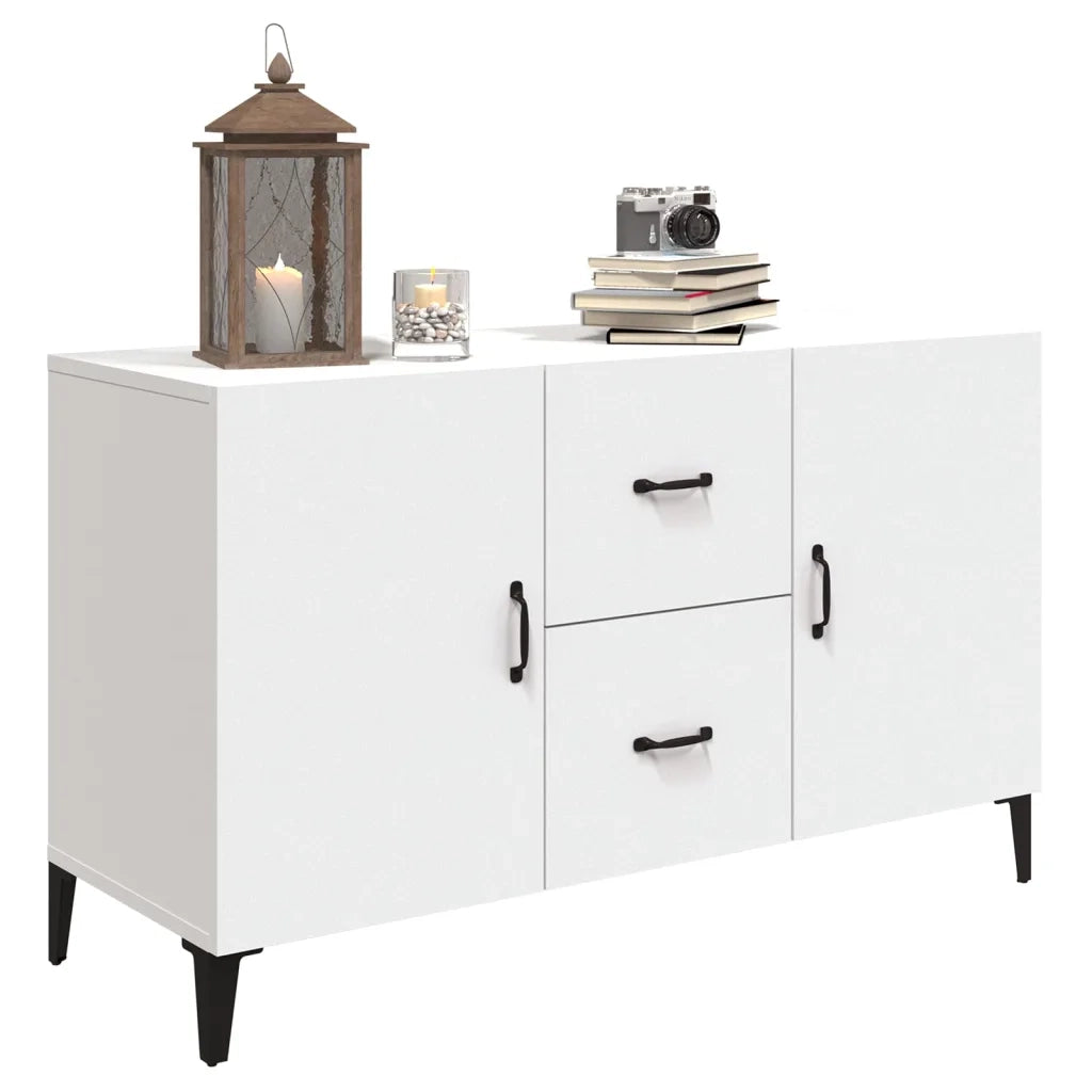 Credenza Bianca 100x36x60 cm in Legno Multistrato 812519