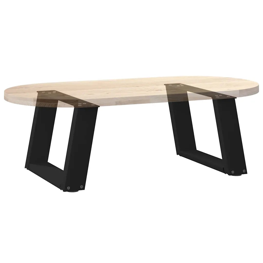 Gambe per Tavolino da Caffè a Forma di U 2 pz Nere 50x(30-31) cm Acciaio 4012744