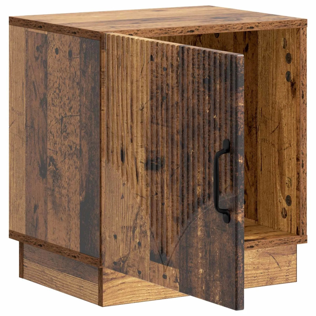 Comodino | Armadio da Notte | Mobiletto da notte Legno antico 43 x 34,5 x 47 cm Legno ingegnerizzato
