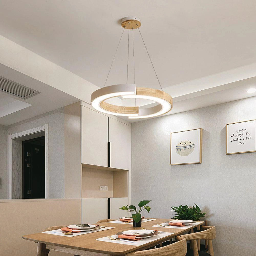 Lampada sospensione LED 32W 4000lm 3000K legno V-TAC