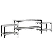 Mobile TV multimediale mensola TV credenza TV sala da pranzo soggiorno camera da letto Sonoma 197 x 35 x 52 cm legno ingegnerizzato grigio 02_0028435