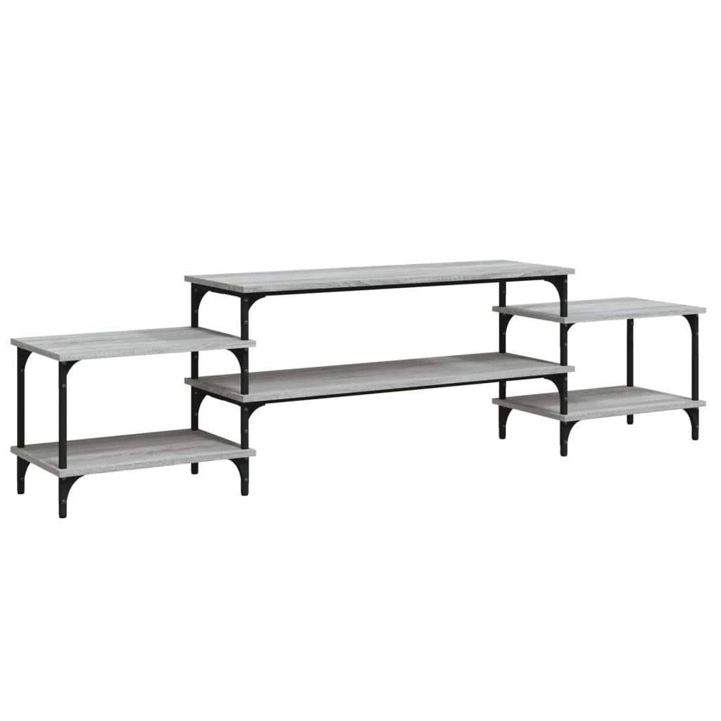 Mobile TV multimediale mensola TV credenza TV sala da pranzo soggiorno camera da letto Sonoma 197 x 35 x 52 cm legno ingegnerizzato grigio 02_0028435