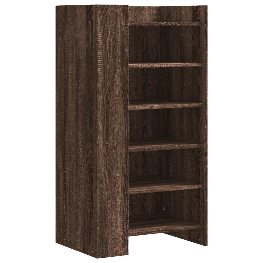 vidaXL Scarpiera Rovere Marrone 52x37,5x100 cm in Legno Multistrato