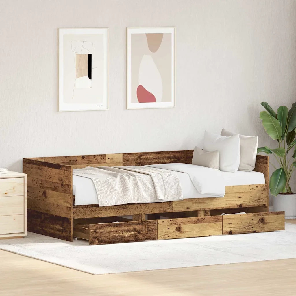Daybed con testiera Legno vecchio 90 x 190 cm Legno multistrato 3333996