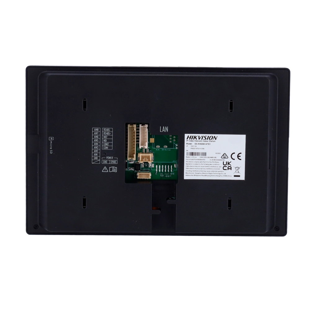 Hikvision Monitor Display Touch Screen interno 7" Intercom POE DS-KH6350-WTE1