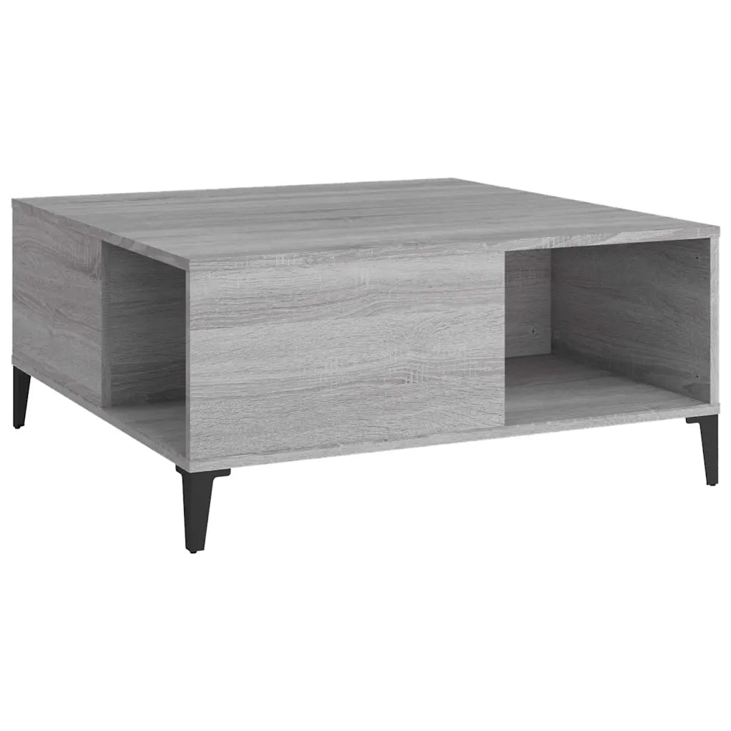 Tavolino Salotto Grigio Sonoma 80x80x36,5 cm Legno Multistrato 821106