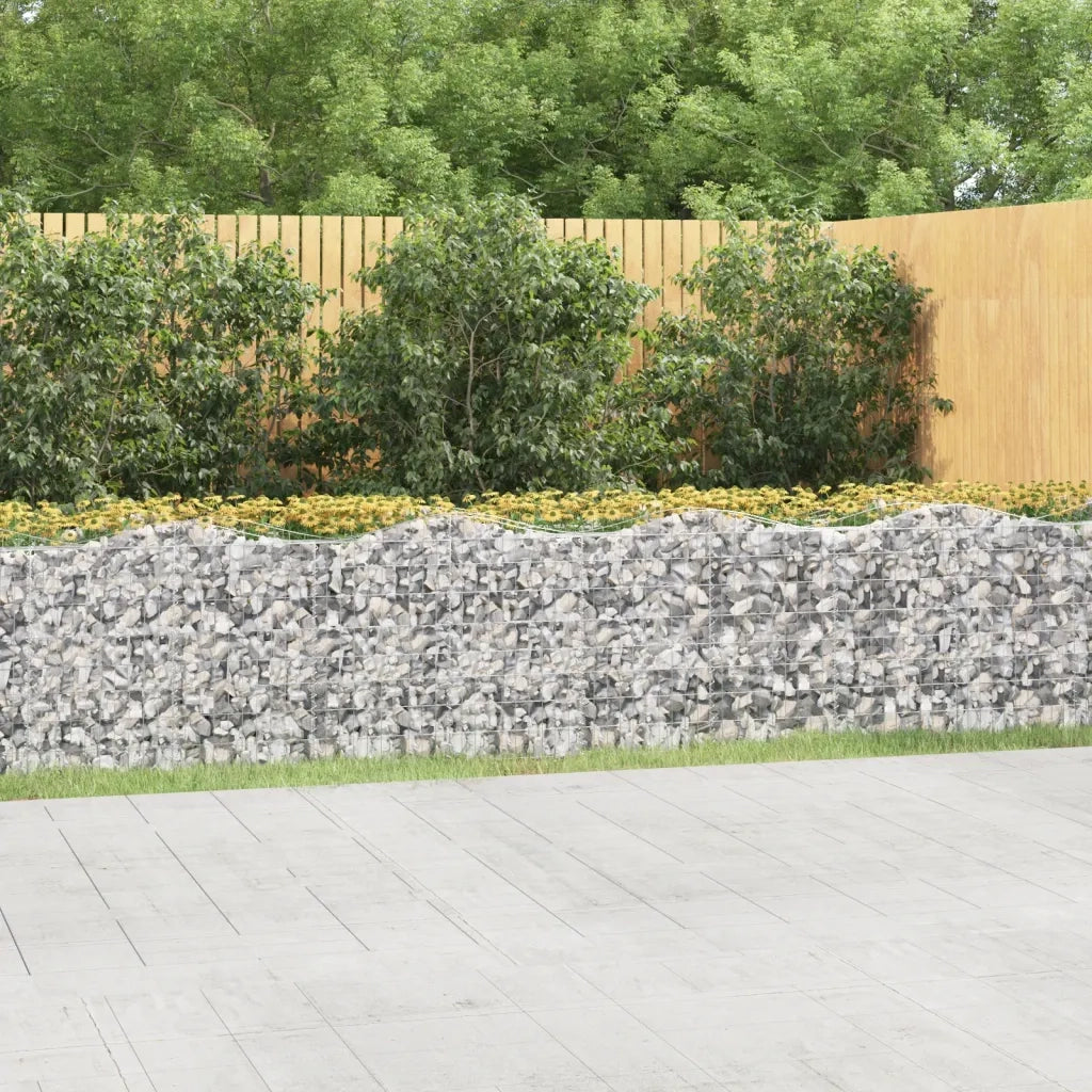 Gabbione ad Arco con Fioriere | Cassetta per fiori | Letto Rialzato 600x50x100 cm Ferro Zincato