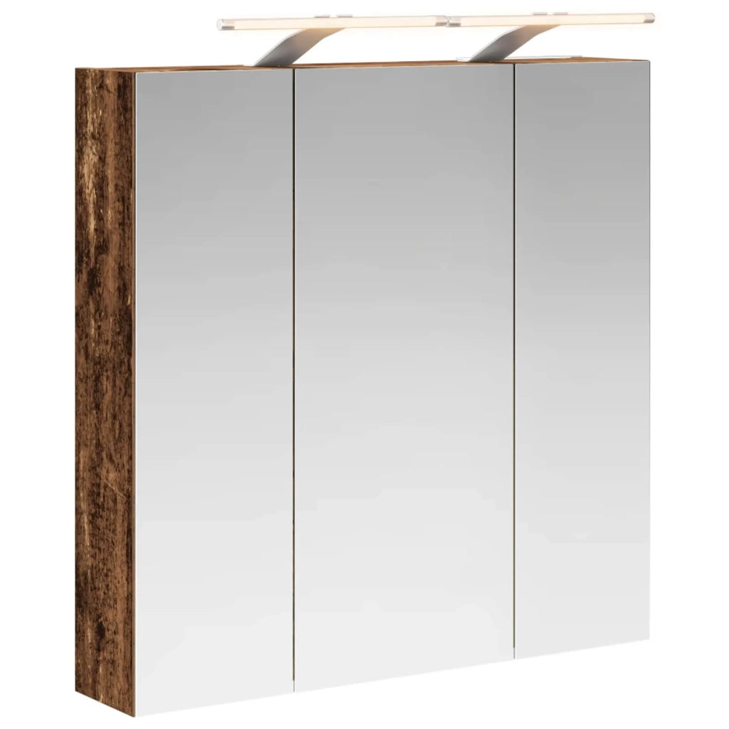 Mobiletto per specchio da bagno Legno vecchio 70 x 14,5 x 70 cm 889101