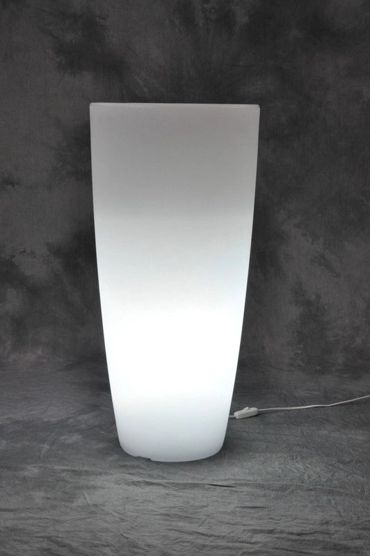VASO HOME LIGHT TONDO BIANCO GHIACCIO 33X70H ARREDO INTERNO ESTERNO GIARDINO