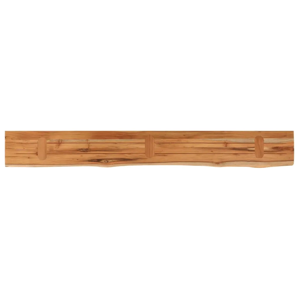 Mensola Muro 160x20x3,8cm Rettangolare Legno Acacia Bordi Vivi 370280