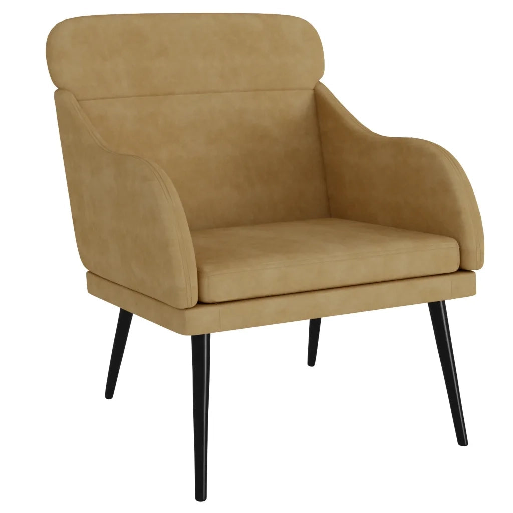 Poltrona Marrone 63x76x80 cm Velluto cod mxl 14905