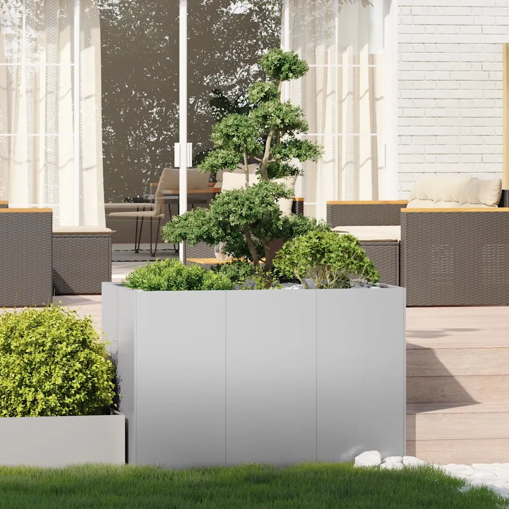 vidaXL Fioriera 120x80x80 cm in Acciaio Zincato