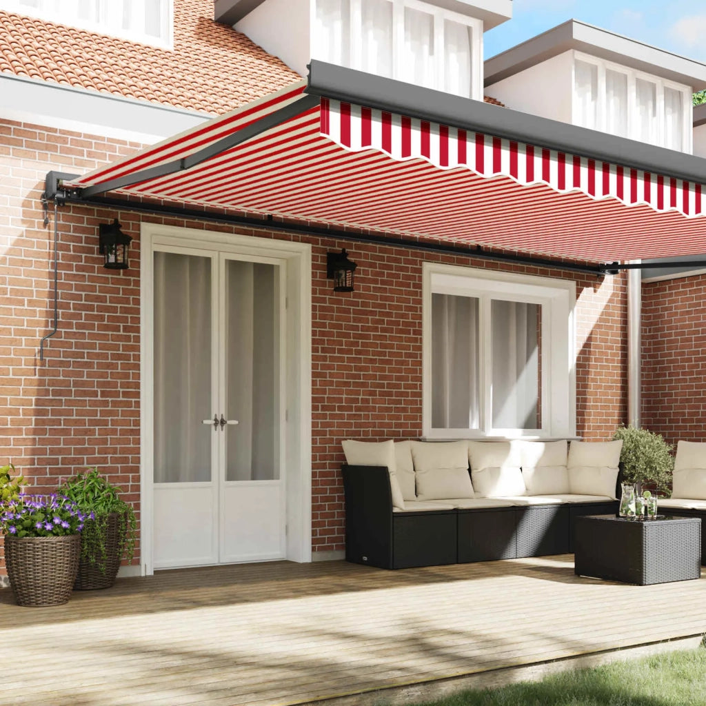 Tenda da Sole Rosso e Bianco 500 x 300 x 165 cm 3331276
