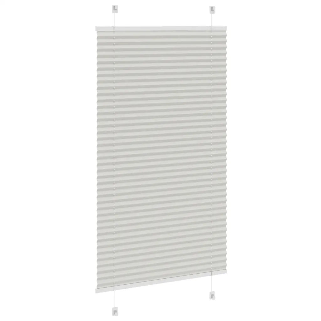 Tenda Plissettata Grigio Chiaro 75x100 cm Larghezza Tessuto