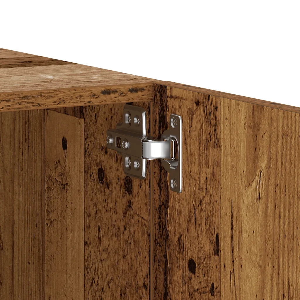 Comodino | Armadio da Notte | Mobiletto da notte Legno Antico 100x35x40 cm in Legno Multistrato
