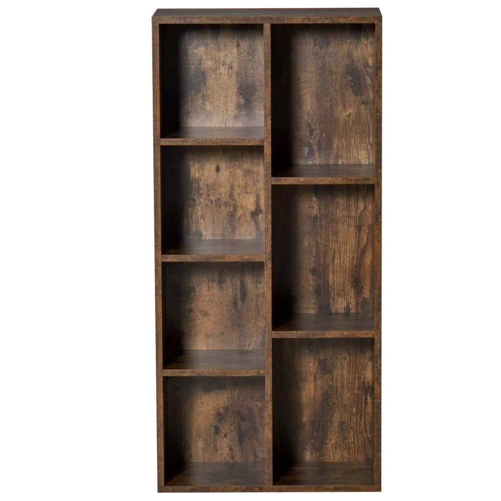 Libreria Rustica in Legno con 7 Ripiani ¨C Zephmum ¨C Marrone 50x24x106 cm