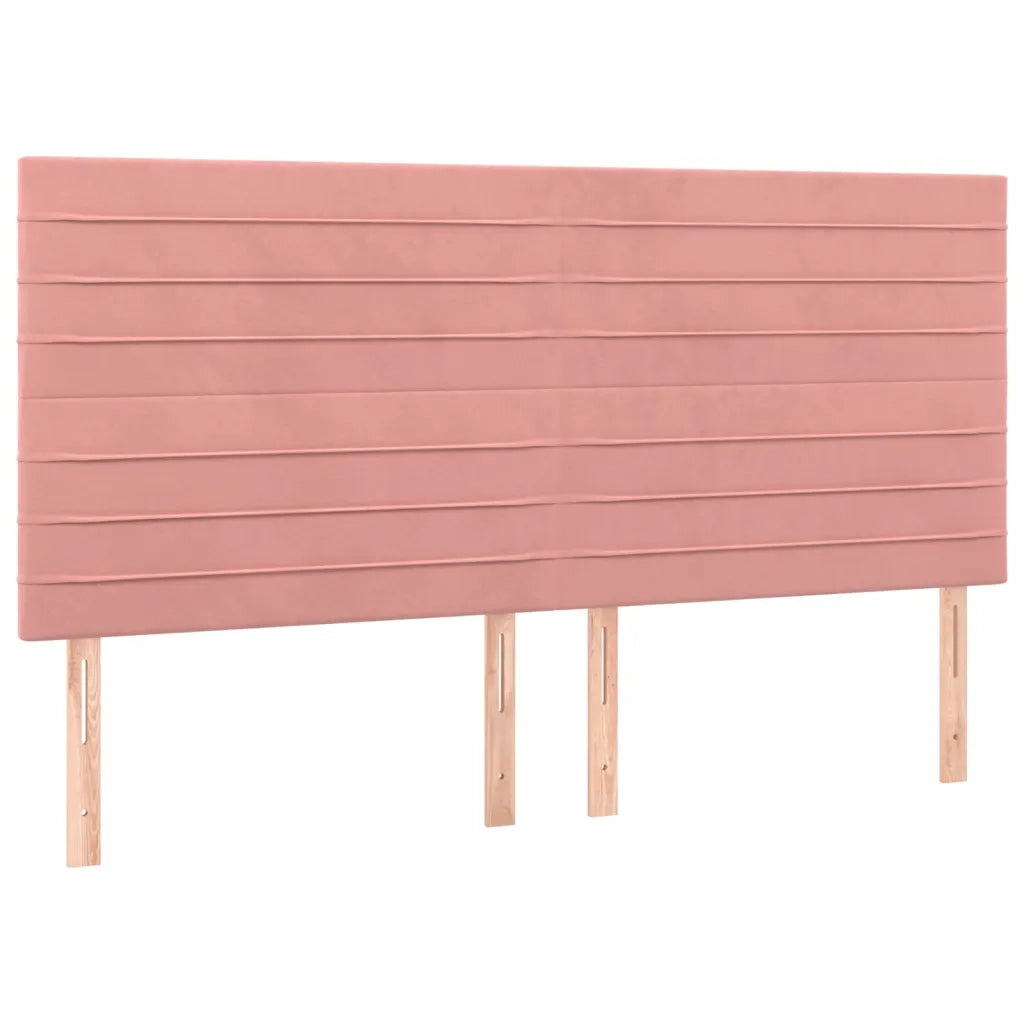 Letto a Molle con Materasso e LED Rosa 180x200 cm in Velluto 3136202