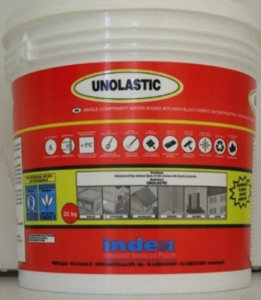 Unolastic Guaina Impermeabilizzante Bituminoso GRIGIO 10 Kg Pronta Alluso - Index Spa