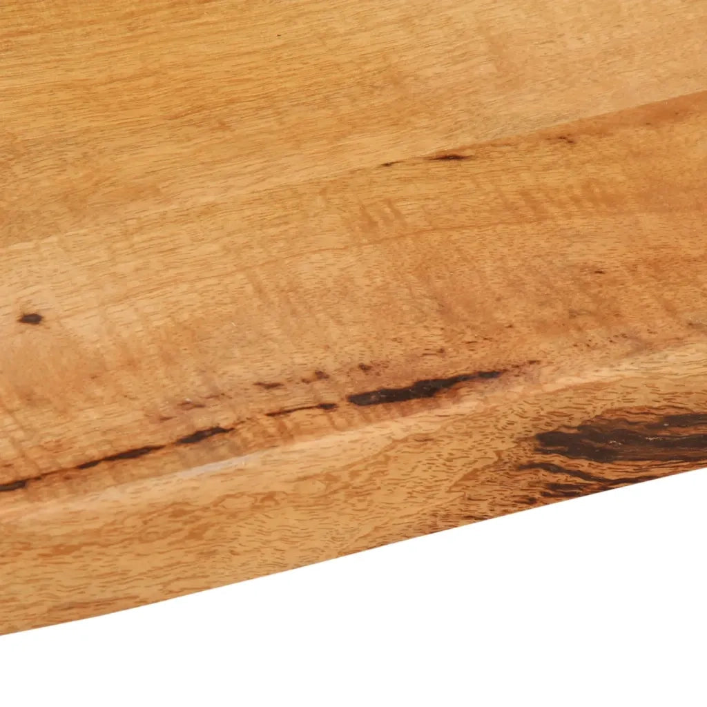 Piano Tavolo 140x60x3,8 cm Bordi Vivi in Legno Massello Mango 370745