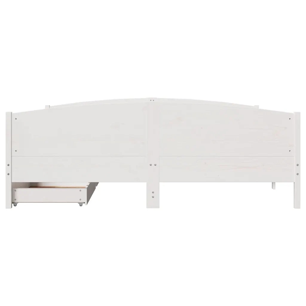Letto senza Materasso Bianco 180x200 cm Legno Massello di Pino