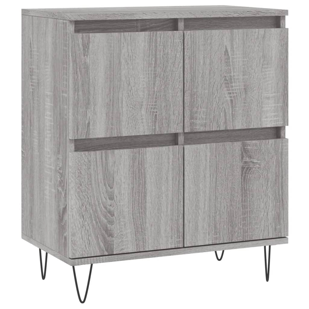 Buffet credenza cassettiera armadio mobile contenitore organizer per cucina soggiorno salotti 3 pezzi legno ingegnerizzato Sonoma grigio 02_0037189